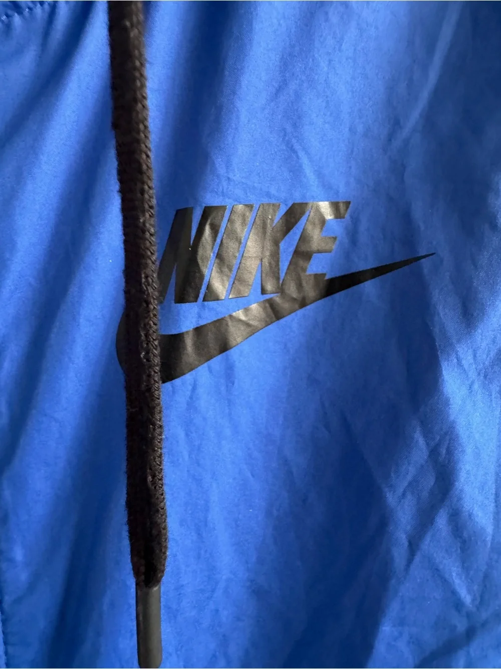 Nike Windrunner Hooded Windbreaker Jacket Blue Black XS Full Zip